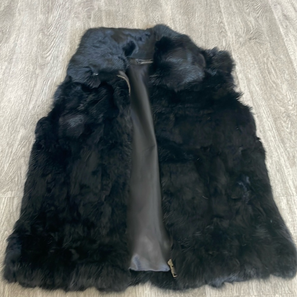 Saks fifth avenue Genuine rabbit fur vest